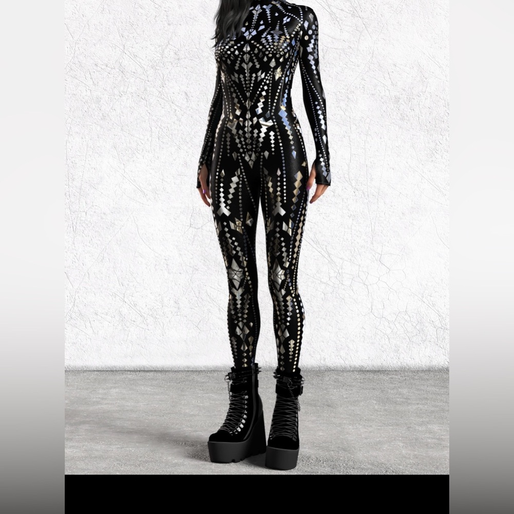 CandyCatz bodysuit - perfect for a festival or as a Halloween costume - Picture 1 of 5
